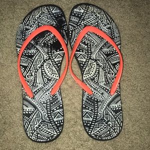 Worn flip flops